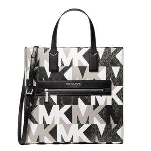 MICHAEL KORS Kenly Large Logo Tote Bag Graphic Signature NWT